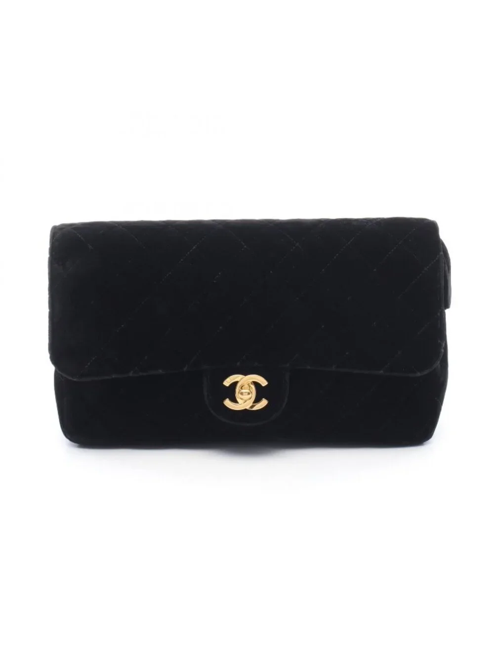 Chanel Backpack Quilted Black Fabric